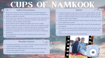 Cups of Namkook Notice Flyer