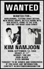 Namjoon Wanted Poster
